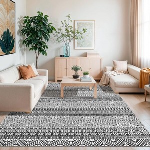 Nasitip Area Rug for Living Room, Machine Washable Boho Distressed Rugs Under Dinning Table Stain Resistant, Indoor Floor Carpet - 1 of 4