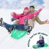 Slippery Racer Downhill Xtreme Flexible Adults and Kids Plastic Toboggan Snow Sled for 2 Riders with Pull Rope (3 Pack) - 3 of 4