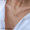 Dainty Y-Pendant Layered Necklace - 14K Gold Plated Adjustable Choker for Women - 3 of 4