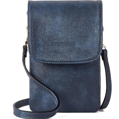 Vegan Leather Small Crossbody Bags for Women Designer Cell Phone Bag Wallet Purses Adjustable Strap