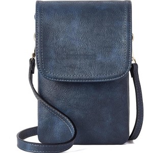 Vegan Leather Small Crossbody Bags for Women Designer Cell Phone Bag Wallet Purses Adjustable Strap - 1 of 4