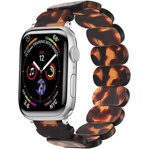 Worryfree Gadgets Resin Band for Apple Watch 38/40/41mm, 42/44/45/49mm  Oval Version-Tortoise Shell Design - 1 of 1