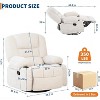 360° Swivel Rocking Chair with Massage and Heating, Glider Recliner Chairs with Storage and Cup Holder,for Living Room, Bedroom, Nursery - 2 of 4
