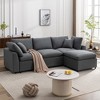 Modern Sectional Sofa, Down Filled Upholstery Convertible Sectional Sofa Couch for Living Room, Modular L-Shape Sofa Couch with Reversible Chaise - 2 of 4