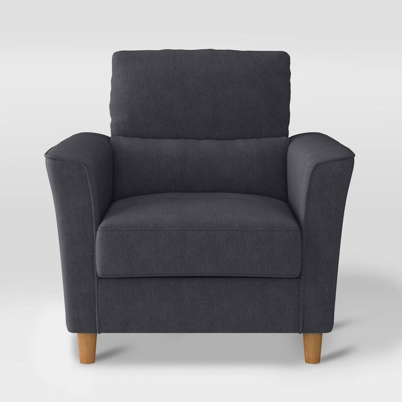 Georgia Upholstered Accent Armchair Dark Gray - CorLiving, 3 of 9
