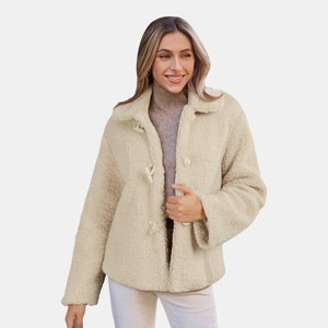 Women's Plush Faux Fur Cozy Teddy Coat - Cupshe - 1 of 4