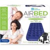 J&V TEXTILES Air Mattress, 48 Coil Luxury Flocked Design, with Air Pump, Blue - 4 of 4