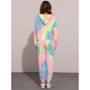 INSPIRE CHIC Women's Tie Dye Pullover Hoodie Drawstring Jogging Sports 2 Pieces Outfit Sweatsuits - 4 of 4