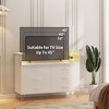 Dresser for Bedroom with LED Light & Charging Station, 6 Drawers Wooden Dressers - 3 of 4
