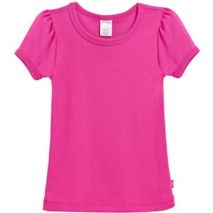 City Threads Girls 100% Cotton Short Sleeve Puff Classic Fit Tee - USA-Made - 1 of 4