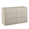 CAVINAS 6 Drawers Dresser for Bedroom,Modern Dresser with Hidden Handle for Kids Room,Living Room,Entry and Hallway,Gray White/Gray - 4 of 4