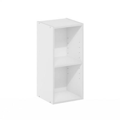 HOMLUX 2-Tier Space Saving Storage Bookcase, 10-Inch Width, Adjustable Design