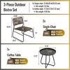 GDFStudio Burke Patio 3 pcs Steel and Rattan Seating Set - 4 of 4