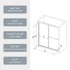 Chrome Bypass Shower Door with Sliding Glass - Modern Design - 4 of 4