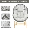 POCASSY Egg Chair Outdoor Glider Chair, All Weather Wicker Rattan Hammock Egg Chair with Head Pillow - 4 of 4