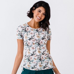 Calypsa Women's UPF 50+ Short Sleeve Adele Swim Top - 1 of 4
