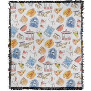 Gilmore Girls Dragonfly Inn And Lukes Blanket 50"x60" Woven Tapestry - 1 of 4