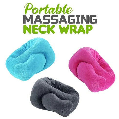 Pursonic Portable Neck & Shoulder Adjustable Heat Massaging Wrap - Magenta  : Target