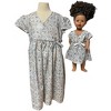 Doll Clothes Superstore Handmade Size 8 Blue and Silver Dress with Matching 18-Inch Doll Dress - 2 of 4