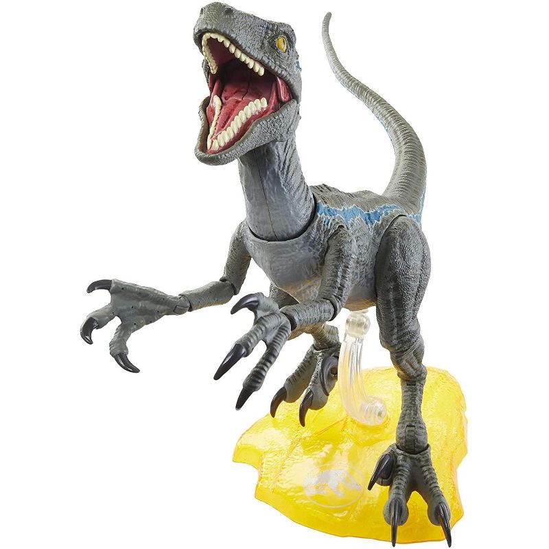 Mattel Jurassic World Amber Collection 6 Inch Action Figure | Velociraptor Blue, 4 of 5