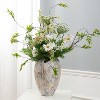 LuxenHome Modern Marble White 12.2-Inch Tall Stoneware Table Vase Multicolored - image 2 of 4