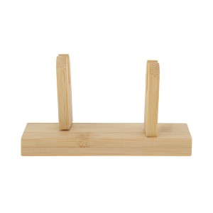 Unique Bargains Detachable Flat Angle Multi-Function Fan Display Stand Wood Color 1 Pc - 1 of 4