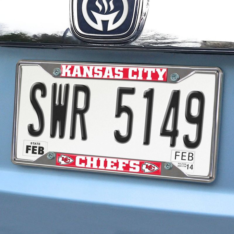 NFL Kansas City Chiefs Stainless Steel License Plate Frame, 2 of 4