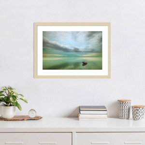 Amanti Art Boat by Krzysztof Browko Wood Framed Wall Art Print - 1 of 4