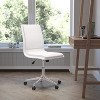 Emma and Oliver Modern Faux Leather Upholstered Mid-Back Home Office Chair with 5 Star Base and Pneumatic Seat Height Adjustment - 2 of 4