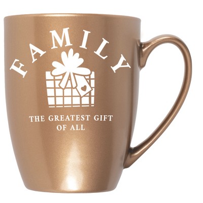 Elanze Designs Family The Greatest Gift of All Bronze 10 ounce New Bone China Coffee Cup Mug