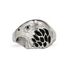 Black Bow Jewelry Men's 15mm Stainless Steel Black Enamel Eagle Tapered Ring - image 4 of 4