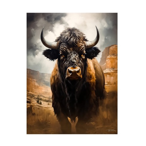 Trademark Fine Art - Momart Buffalo Canvas Art - 24 X 32 : Target