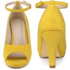 Perphy Women's Platform Peep Toe Buckle Ankle Strap Stiletto Heel Pumps - 2 of 4
