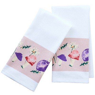 Spring Mushroom Set of 2 Hand Towels
