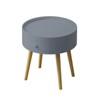 PAGED Night Stand Modern Bedside Table Wooden Nightstand with Storage Drawer and Open Shelf for Bedroom - 4 of 4