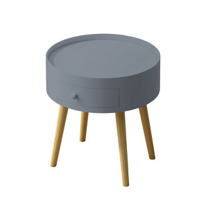 NicBex 14.96"Nightstand with Storage Drawers,Mid-Century End Table with Metal Handles for Bedroom,Living Room - 1 of 4