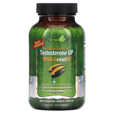 Irwin Naturals Optimum-Strength Testosterone UP Pro-GrowtH, 60 Liquid Soft-Gels
