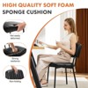 FURNIinspire Dining Chairs Armless Upholstered Mid Century Modern Dining Chairs With Faux Leather Comfortable Cushion Seat, Black,19"*22"*32" - 4 of 4
