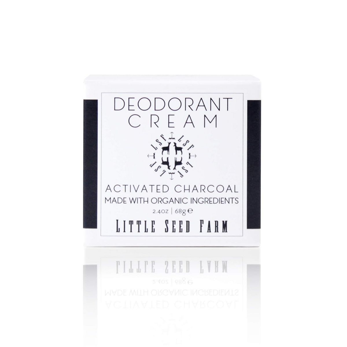 Little Seed Farm All-Natural Deodorant Cream – (2.4 oz) | Aluminum-Free, Paraben-Free Activated Charcoal Deodorant for Women & Men