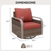EAGLE PEAK Rocking Chair, Swivel Rocker, Rattan Patio Furniture, 1 Chair - 3 of 4