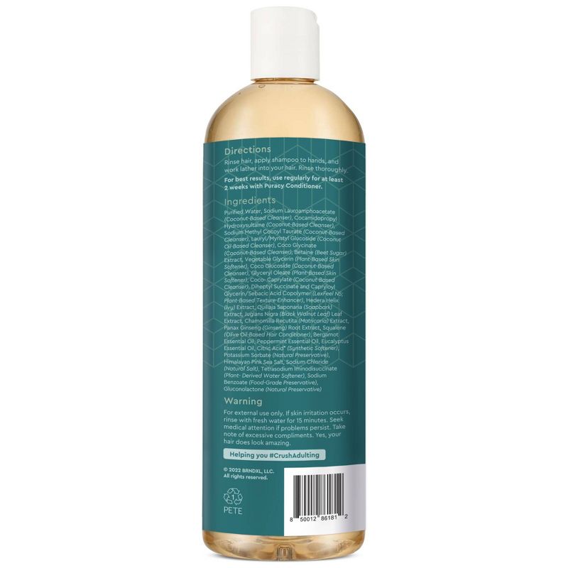 Puracy Daily Natural Shampoo Gently Clarifying for All Hair Types with Citrus & Mint, 3 of 7