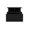 Lycvki Wall Mounted Nightstand with Single Drawer and 2-Tier Shelf - 2 of 4