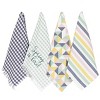 John Ritzenthaler Co. 100% Cotton Kitchen Towels, Pinstripe Skipper – Absorbent Dish Towels for Drying & Cleaning – Soft & Durable (Set of 4) - 3 of 4