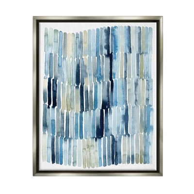 Stupell Industries Nautical Inspired Abstraction Blue Beige Blocked Lines