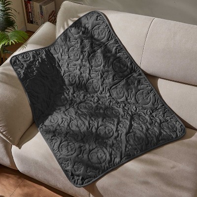 Small Black and Dark Gray Waterproof Outdoor Pet Blanket