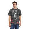 Ghostface Oversize Character Printed Patches With Red Text on Men's Black Mineral Wash Short Sleeve Tee - 2 of 4