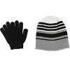Grand Sierra Girl's 4-6x Striped 2-Piece Winter Beanie and Glove Set - 4 of 4