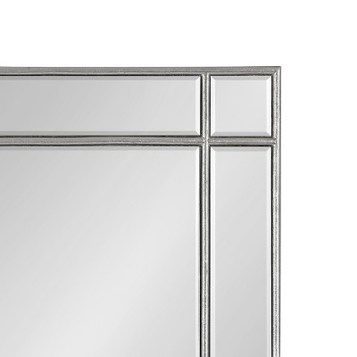 Silver Rectangular Wood Vanity Wall Mirror 20 x 30