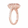Pompeii3 5 Ct Pink Topaz & Diamond Halo Ring in 10k Rose Gold - 2 of 4
