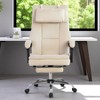 Mshliw Velvet Office Chair with Footrest, Ergonomic Reclining Desk Chair with Headrest, Adjustable High Back Executive Chair - 2 of 4